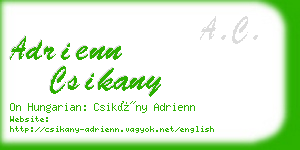 adrienn csikany business card